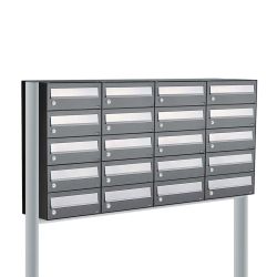 Brievenbusunit Hive set vrijstaand 4-breed, 5-hoog - antraciet