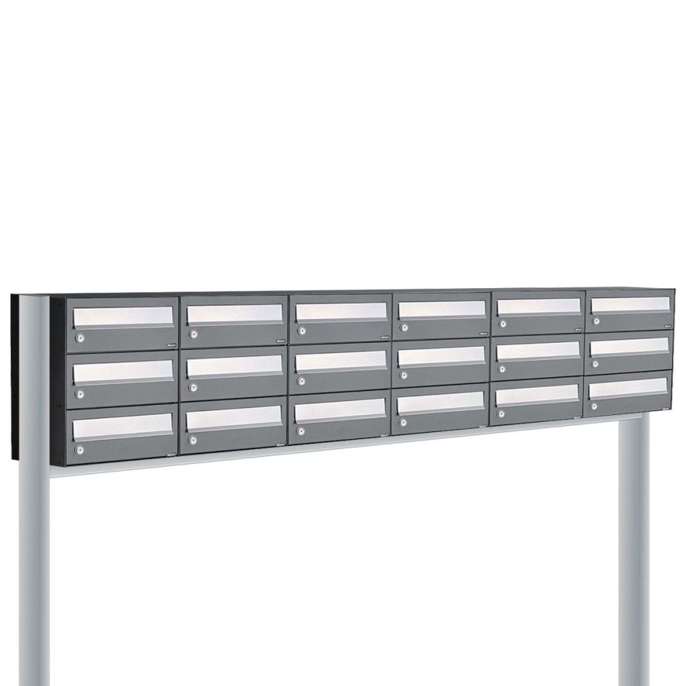 Brievenbusunit Hive set vrijstaand 6-breed, 3-hoog - antraciet