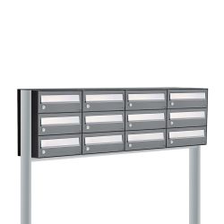 Brievenbusunit Hive set vrijstaand 4-breed, 3-hoog - antraciet