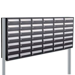 Brievenbusunit Hive set vrijstaand 6-breed, 7-hoog - zwart