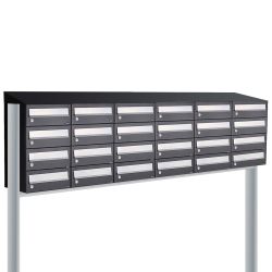 Brievenbusunit Hive set vrijstaand 6-breed, 4-hoog - zwart