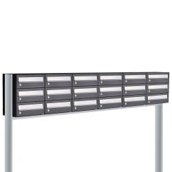 Brievenbusunit Hive set vrijstaand 6-breed, 3-hoog - zwart