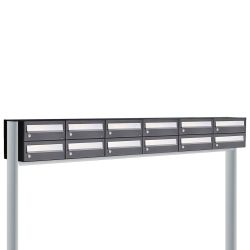 Brievenbusunit Hive set vrijstaand 6-breed, 2-hoog - zwart