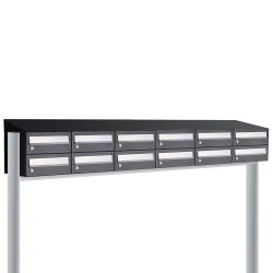Brievenbusunit Hive set vrijstaand 6-breed, 2-hoog - zwart