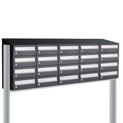 Brievenbusunit Hive set vrijstaand 5-breed, 4-hoog - zwart