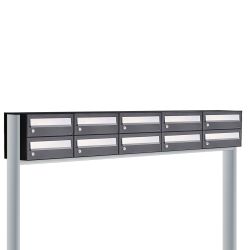 Brievenbusunit Hive set vrijstaand 5-breed, 2-hoog - zwart
