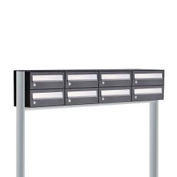 Brievenbusunit Hive set vrijstaand 4-breed, 2-hoog - zwart