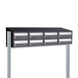 Brievenbusunit Hive set vrijstaand 4-breed, 2-hoog - zwart