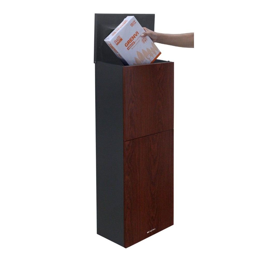 Pakketbrievenbus Logixbox Trendybox-Wood - grijs