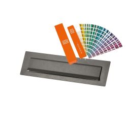 STOER! Briefplaat Rome 340x95mm. uitgevoerd in RAL-kleur naar keuze
