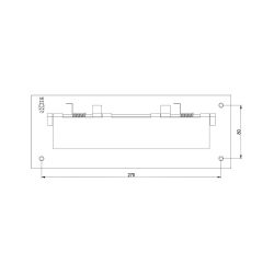 Albo eSafe Entrada brievenbusklep 300mm - zwart
