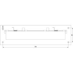 Albo eSafe Entrada brievenbusklep 400mm - zwart