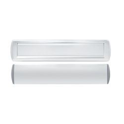 AXA briefplaat met tochtklep en schacht Curve Plus deurdikte tot 102mm. - aluminium naturel
