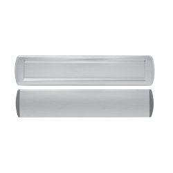 AXA briefplaat met tochtklep en schacht Curve Plus deurdikte tot 102mm. - aluminium geslepen