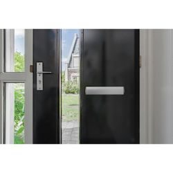 AXA briefplaat met tochtklep en schacht Curve Plus deurdikte tot 102mm. - aluminium geslepen