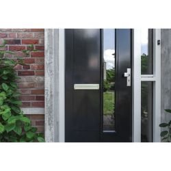 AXA briefplaat Curve Plus - aluminium geslepen