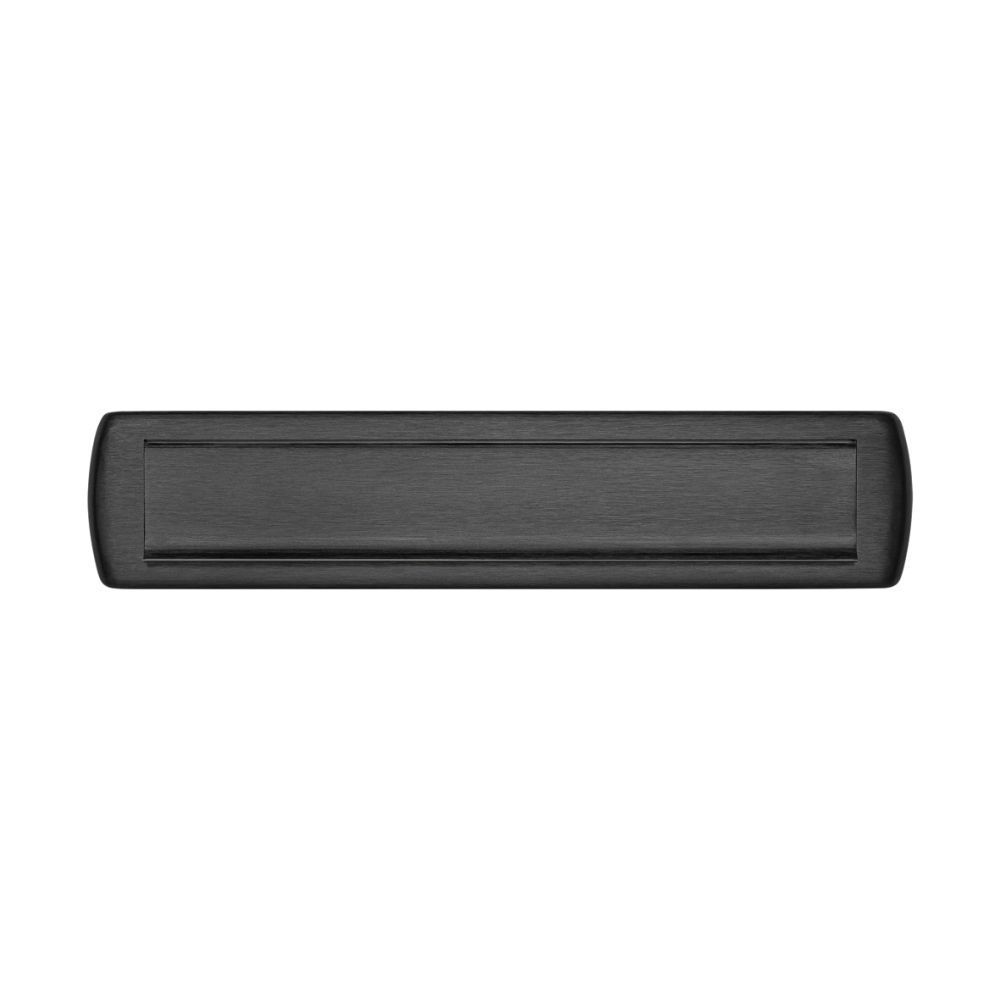 AXA briefplaat Curve Plus - aluminium/zwart geslepen