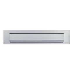 AXA briefplaat recht - aluminium naturel