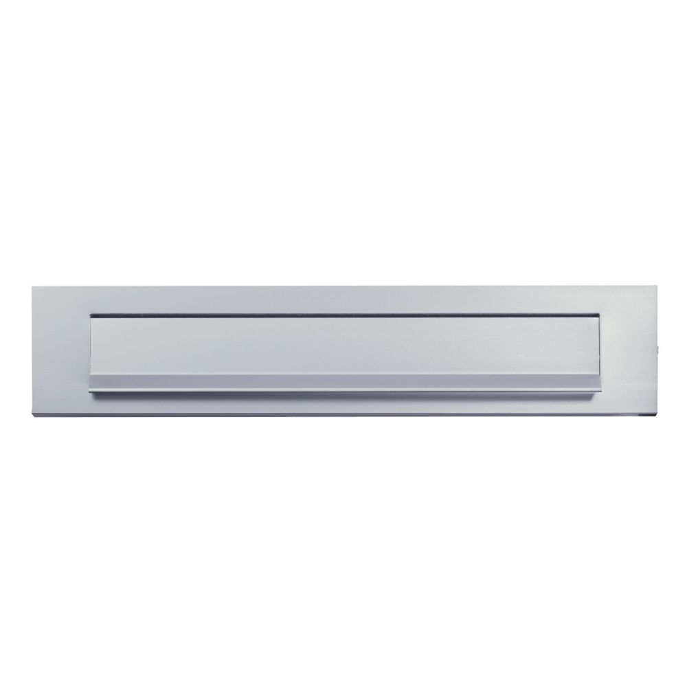AXA briefplaat recht - aluminium naturel