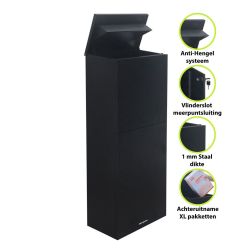 Pakketbrievenbus Logixbox Trendybox-Wood - zwart