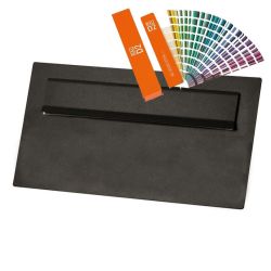 STOER! Briefplaat Rome XL 340x195mm. uitgevoerd in RAL-kleur naar keuze