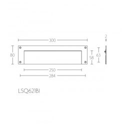Formani Square LSQ621BI binnenbriefplaat mat RVS