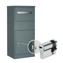 SafePost PK9003PZ XXL pakketbrievenbus met profielcilinderslot - antracietgrijs