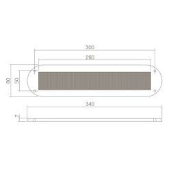 Intersteel Tochtwering ovaal 340x80mm - PVD messing getrommeld