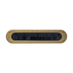 Intersteel Tochtwering ovaal 340x80mm - PVD messing getrommeld