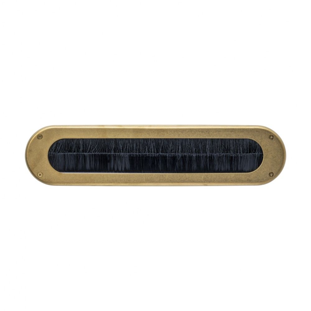 Intersteel Tochtwering ovaal 340x80mm - PVD messing getrommeld