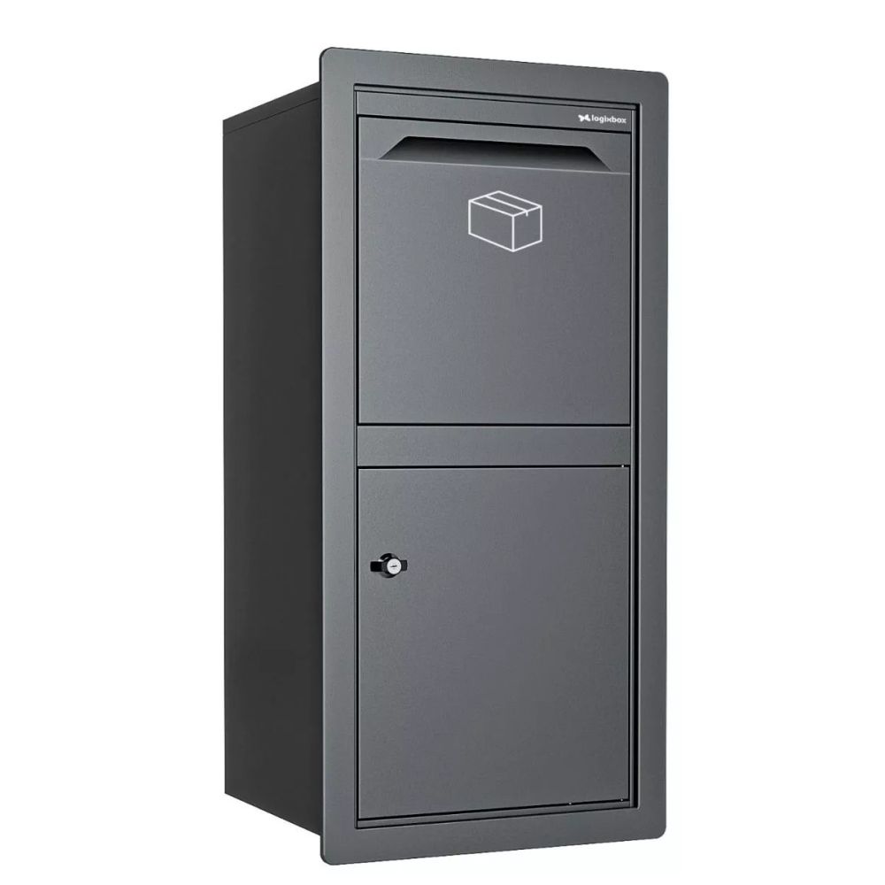 Pakketbrievenbus Logixbox Frontbox-Inbouw incl. frame - grijs