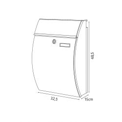 Basic Tian wandbrievenbus - RVS