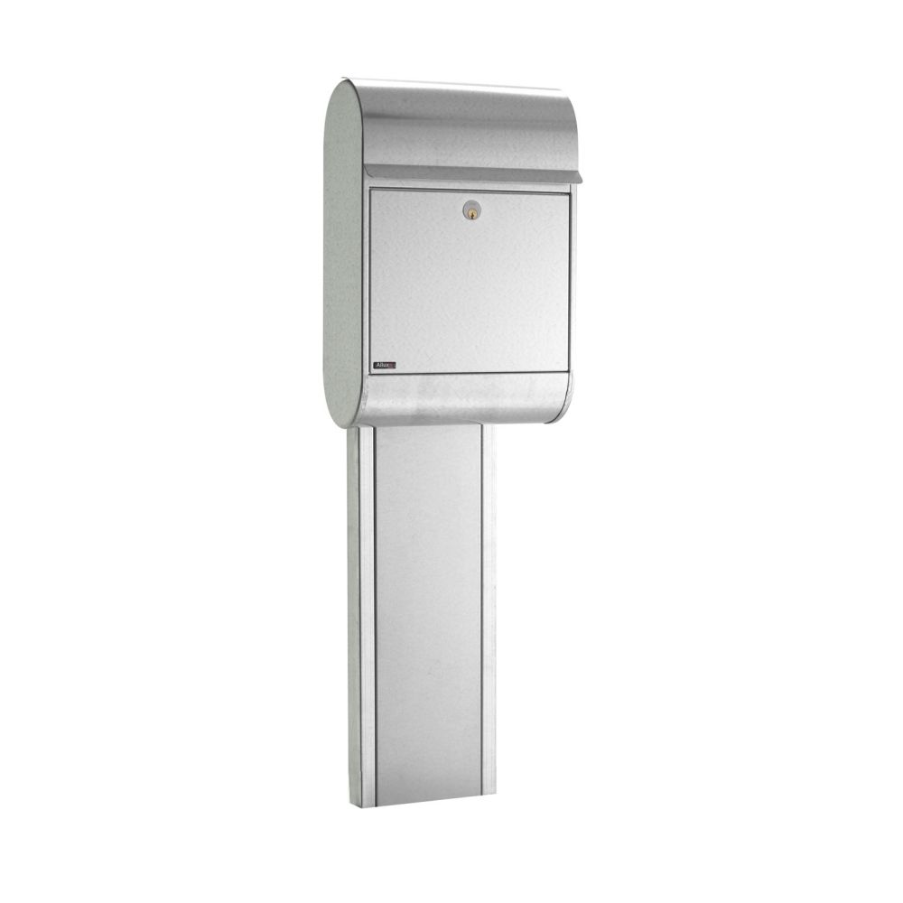 Allux 8900 brievenbus met paal 1001 staal - gegalvaniseerd