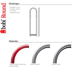 Bobi Grande brievenbus en Round statief - RVS
