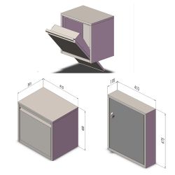 Logixbox Flexybox inbouw pakketbrievenbus compleet - zwart