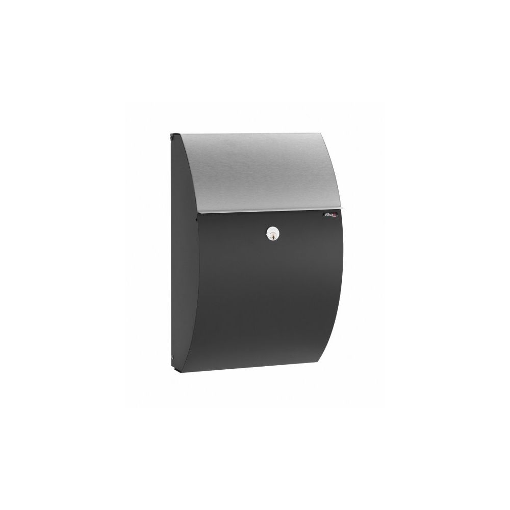 Brievenbus Allux 7000 zwart met RVS klep