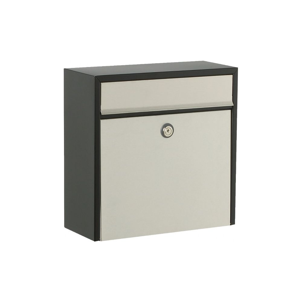Brievenbus Allux 250 zwart met RVS front