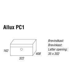 Systeembrievenbus Allux PC1 voor/voor