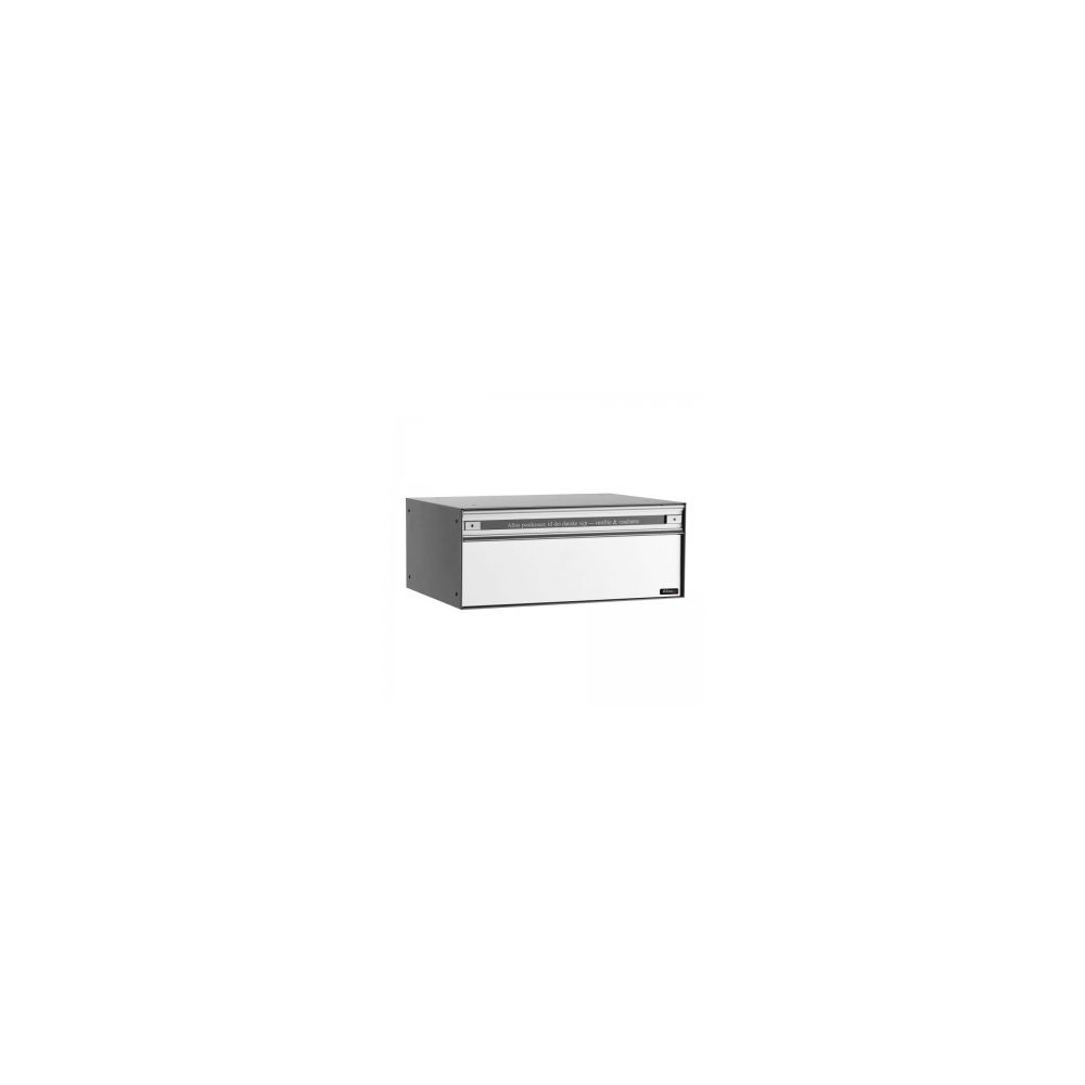 Systeembrievenbus Allux PC2 voor/achter alumiumgrijs RAL9006