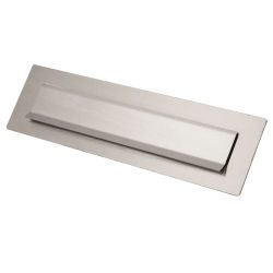 Stoer! Briefplaat RVS 340x95mm.