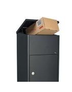 Zwarte pakketbrievenbussen